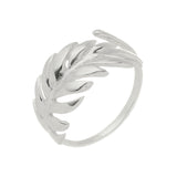 Anel Folha em Prata 925 Ajustável - Olívia