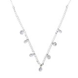 Choker de Prata Elo Grumet e Retangular com Zircônias - Estrela