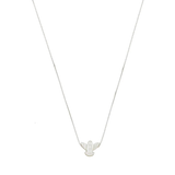 Colar do Espírito Santo Madrepérola Celestial com Prata 925 + Garantia Vitalícia