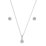Conjunto Ponto de Luz em Prata 925