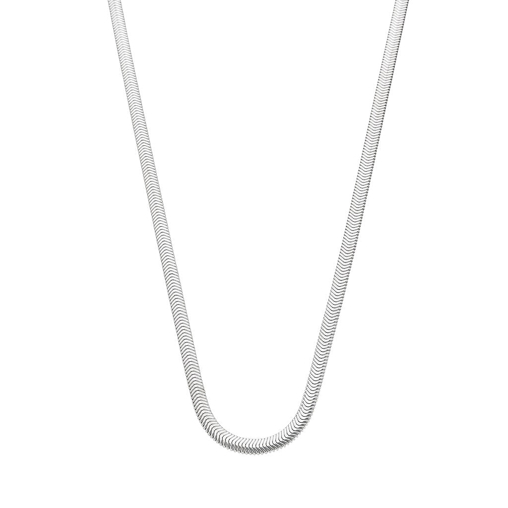 Corrente de Prata Malha Lacraia 4mm - Georgia