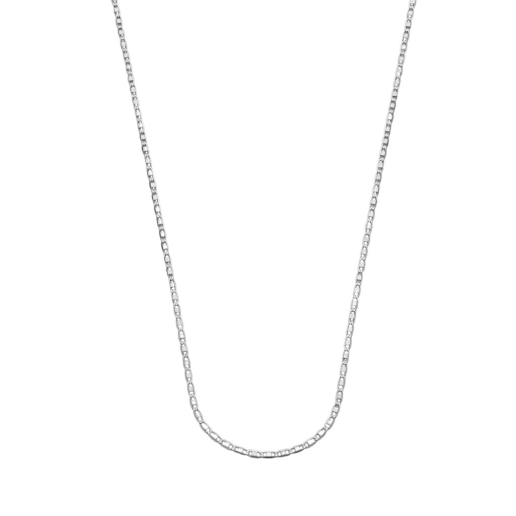joia em prata 925, elos, 1.8mm, 60cm