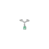 Piercing Fake com Pingente de Zircônia Verde - Bella