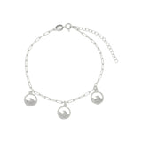 Pulseira de Prata com Pingentes Ondas com Zircônias - Kaila