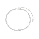 Pulseira Riviera de Prata Pingente Coração Zircônia - Grace