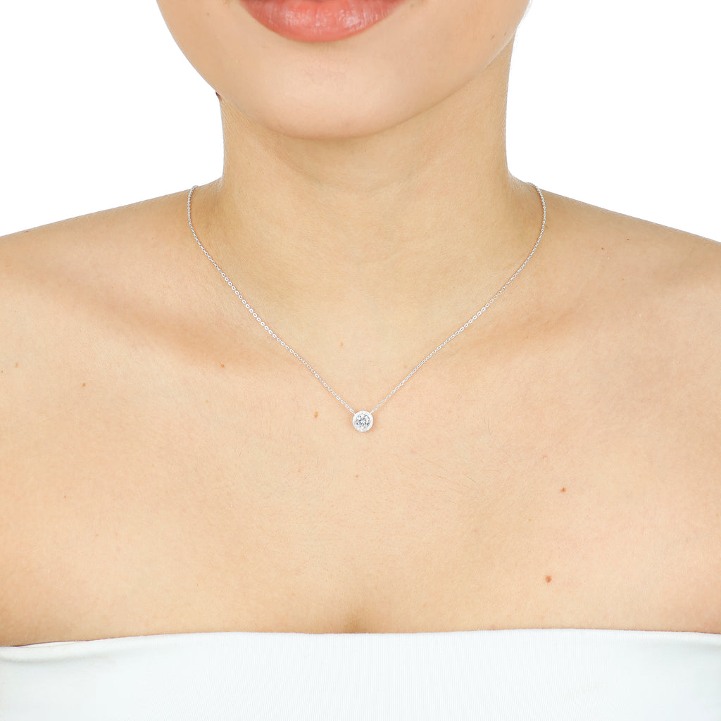 Colar de Prata Ponto de Luz Zircônia - Blair