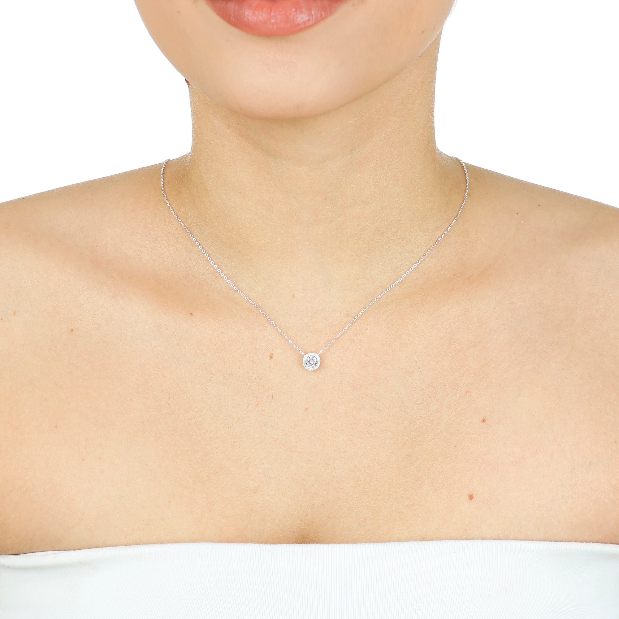 Colar de Prata Ponto de Luz Zircônia - Blair