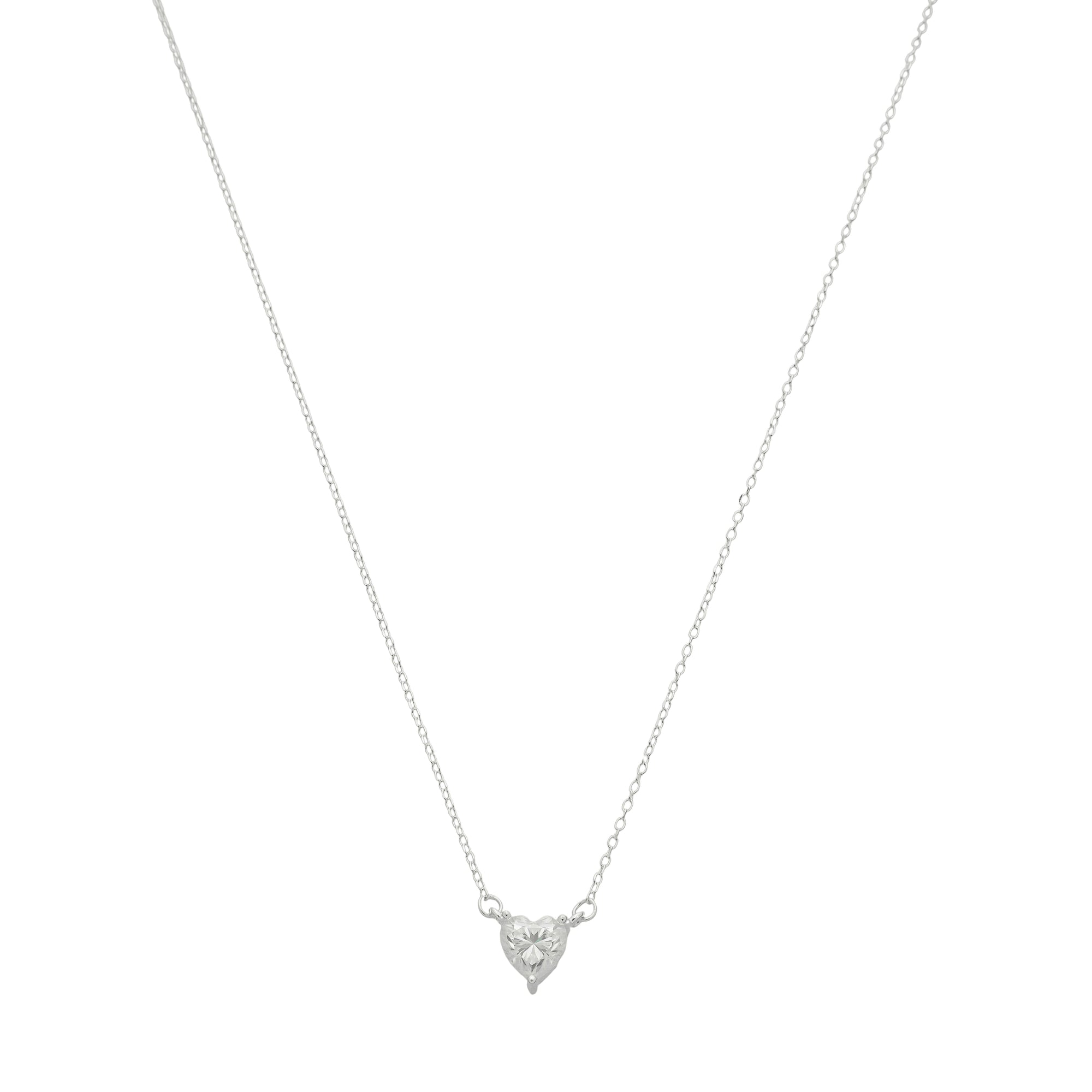 Colar de Prata Coração Moissanite 0.8ct – Luxo Eterno com Certificado GRA