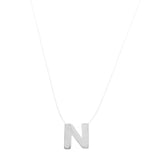 Choker Iniciais de Prata no Fio Nylon