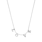 colar em prata 925, pingente ponto de luz, 40cm, 5cm
