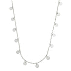 colar em prata 925, pingente ponto de luz, 70cm