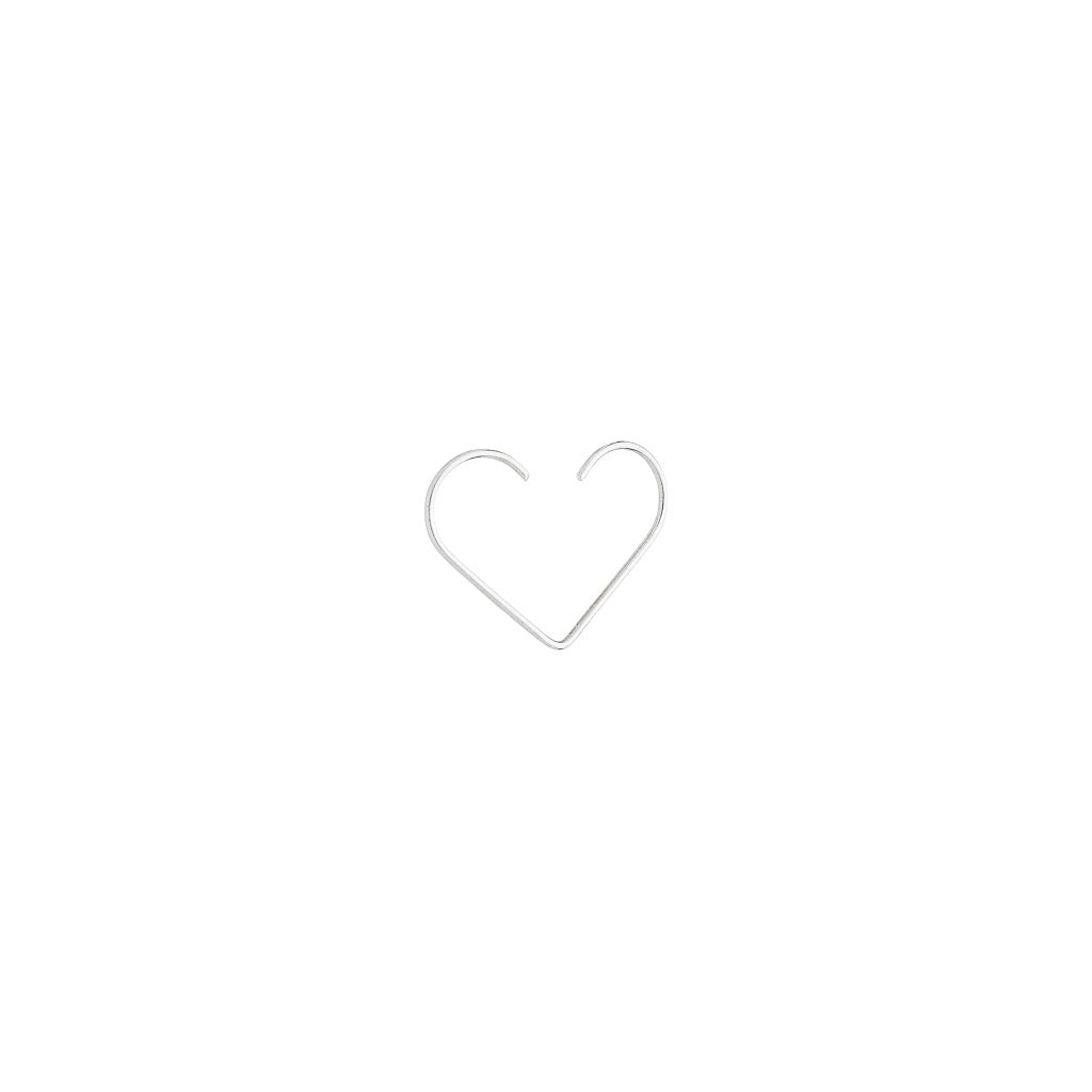 Piercing de Prata Coração Liso 12mm - Nane