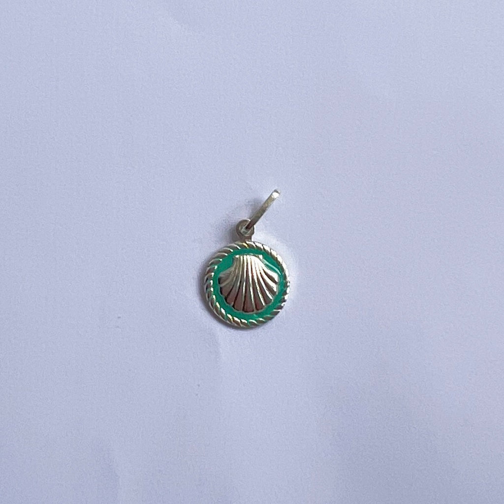 pingente em prata, verde