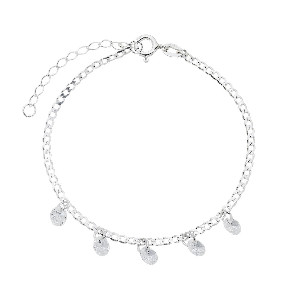 pulseira em prata 925, 4cm