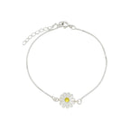 pulseira em prata 925, com madrepérola, 16cm