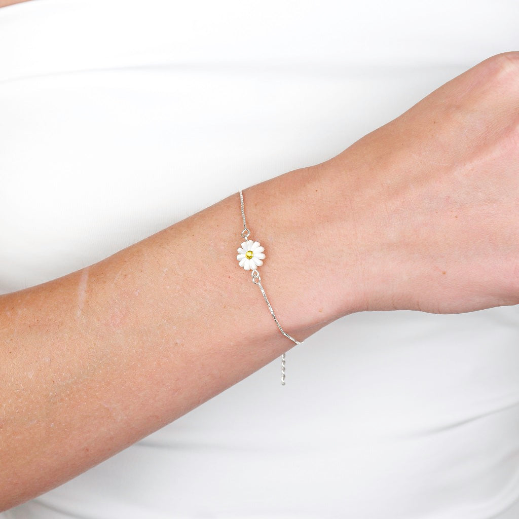pulseira em prata, com madrepérola