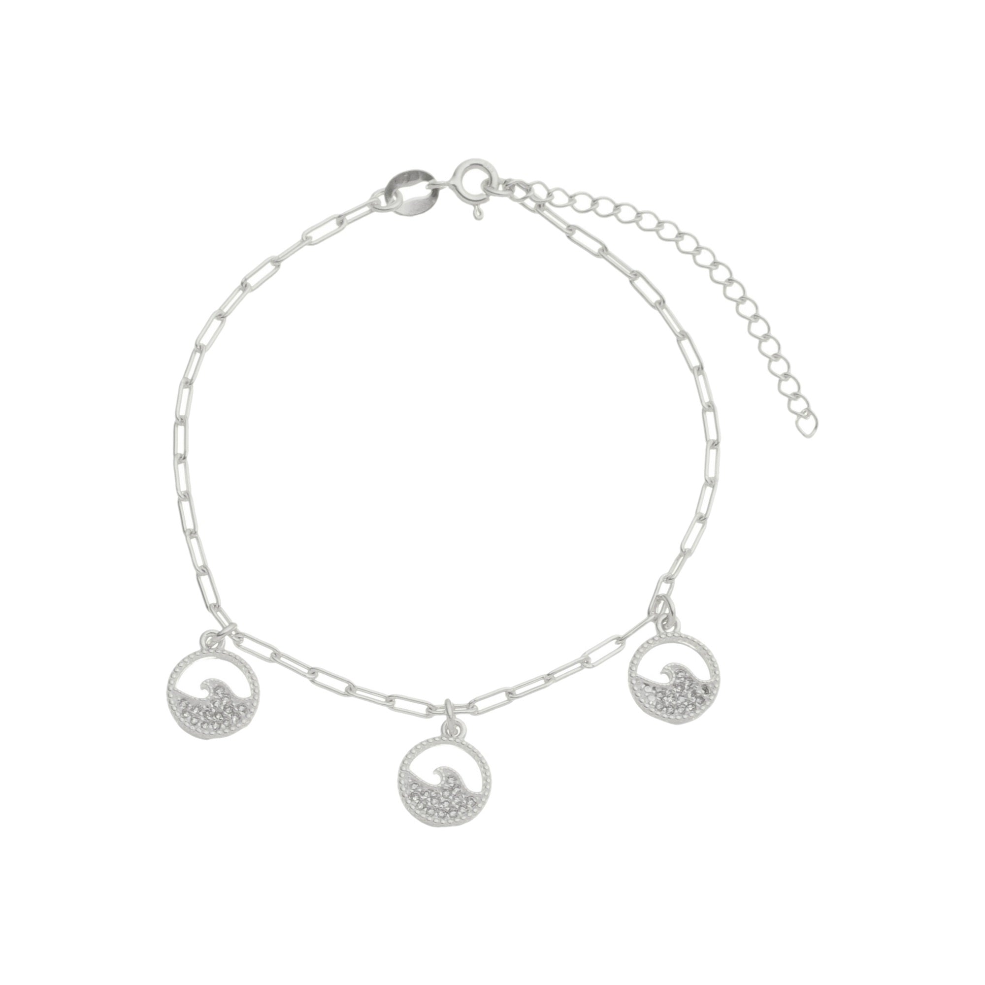 pulseira em prata 925, 18cm